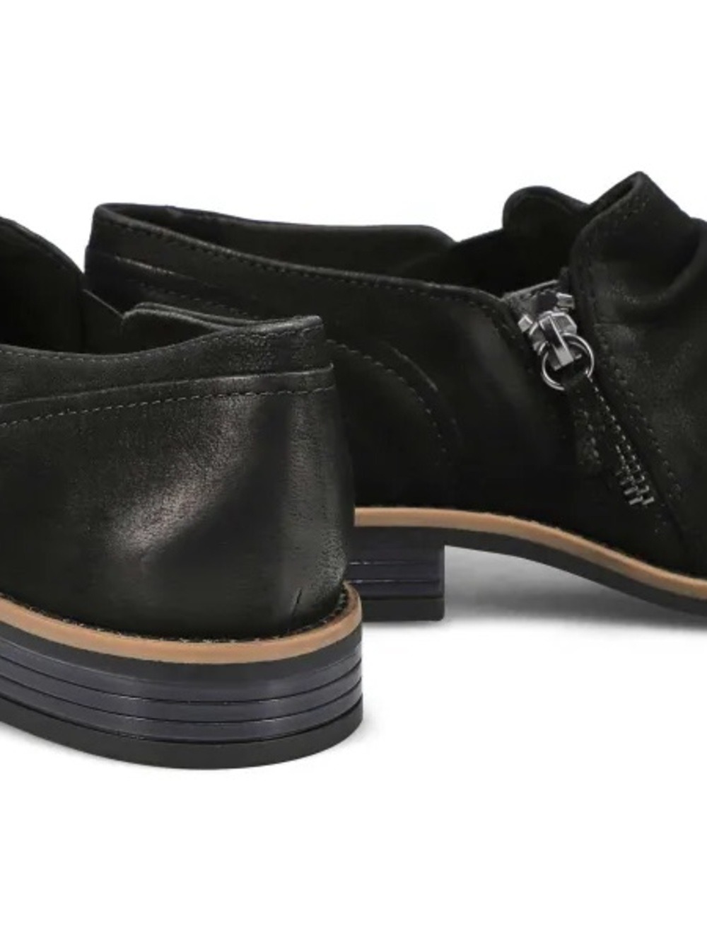 Clarks Camzin Pace Wide Width Black Leather Nubuck Shoes Ankle Booties - Picture 2 of 14